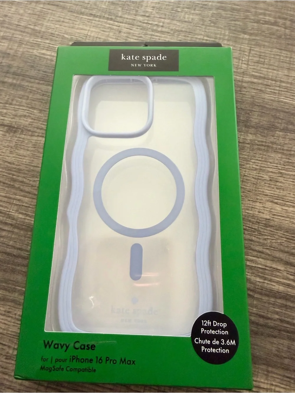 Kate Spade Wavy MagSafe iPhone 16 Pro Max Case - Light Blue